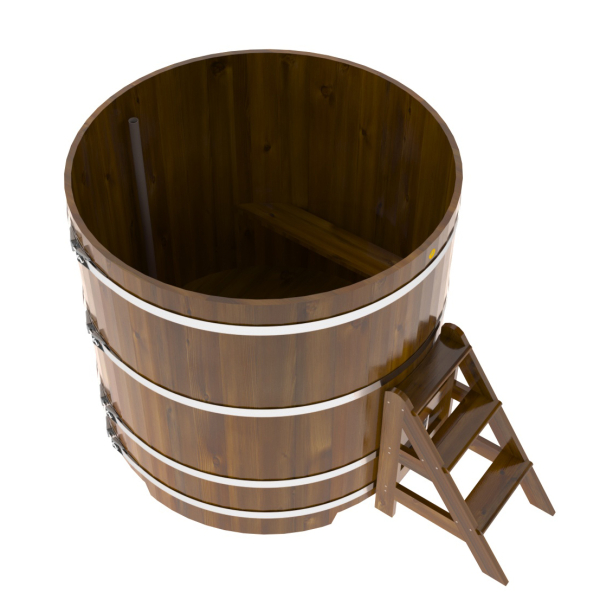 Купель Круглая Bentwood из морёной лиственницы Рустик 1,50 х 1,50 х 1,4 м. Фото № 3