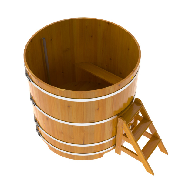 Купель Круглая Bentwood из натуральной лиственницы Рустик 1,50 х 1,50 х 1,4 м. Фото № 4