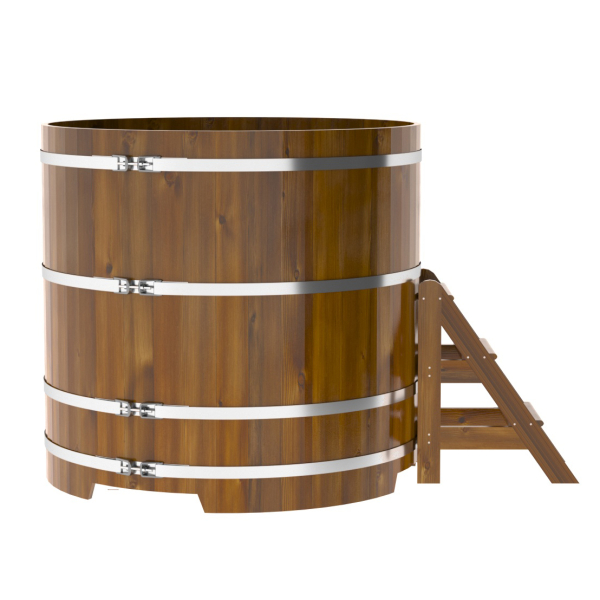 Купель Круглая Bentwood из морёной лиственницы Рустик 1,50 х 1,50 х 1,4 м. Фото № 5