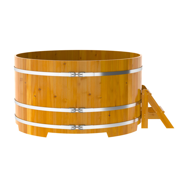 Купель Круглая Bentwood из натуральной лиственницы Рустик 1,80 х 1,80 х 1,0 м. Фото № 5