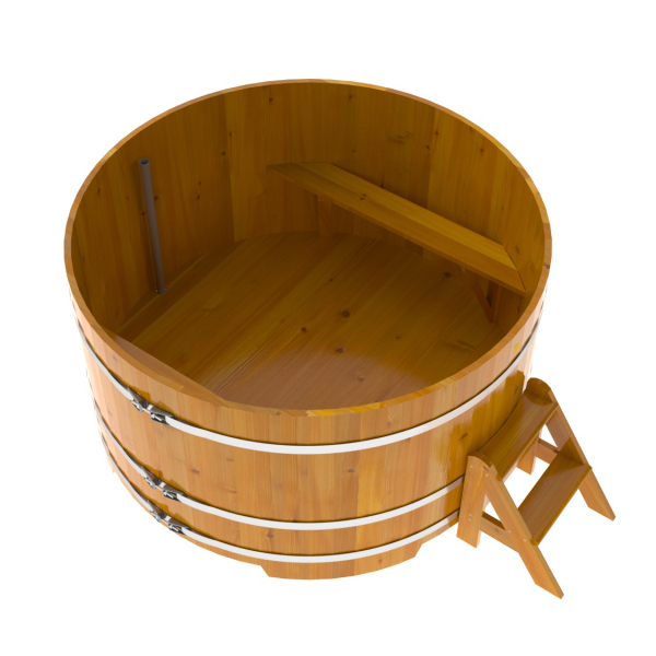 Купель Круглая Bentwood из натуральной лиственницы Рустик 1,80 х 1,80 х 1,0 м. Фото № 4