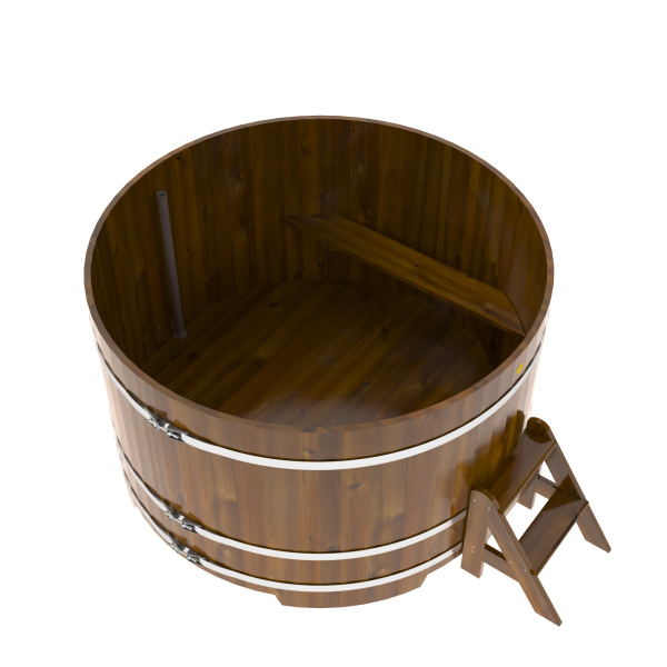Купель Круглая Bentwood из морёной лиственницы Рустик 1,80 х 1,80 х 1,1 м. Фото № 3