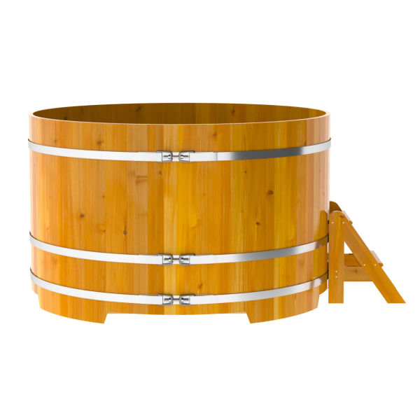 Купель Круглая Bentwood из натуральной лиственницы Рустик 2,0 х 2,0 х 1,1 м. Фото № 2