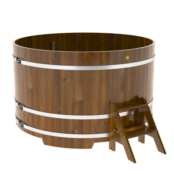 Купель Круглая Bentwood из морёной лиственницы Рустик 1,80 х 1,80 х 1,1 м. Фото № 1