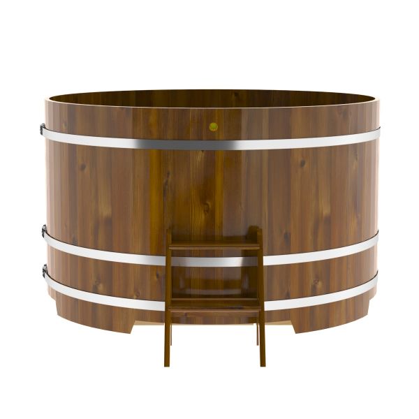 Купель Круглая Bentwood из морёной лиственницы Рустик 1,80 х 1,80 х 1,1 м. Фото № 2