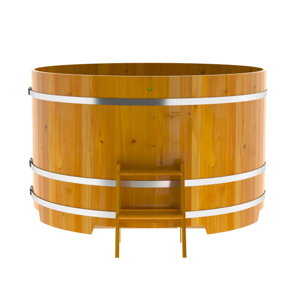 Купель Круглая Bentwood из натуральной лиственницы Рустик 2,0 х 2,0 х 1,1 м. Фото № 3