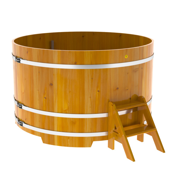 Купель Круглая Bentwood из натуральной лиственницы Рустик 2,0 х 2,0 х 1,1 м. Фото № 1