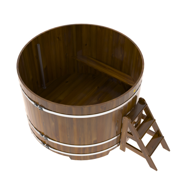 Купель Круглая Bentwood из морёной лиственницы Рустик 1,80 х 1,80 х 1,2 м. Фото № 3