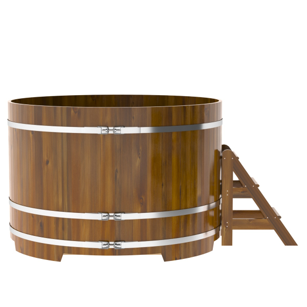 Купель Круглая Bentwood из морёной лиственницы Рустик 1,80 х 1,80 х 1,2 м. Фото № 4
