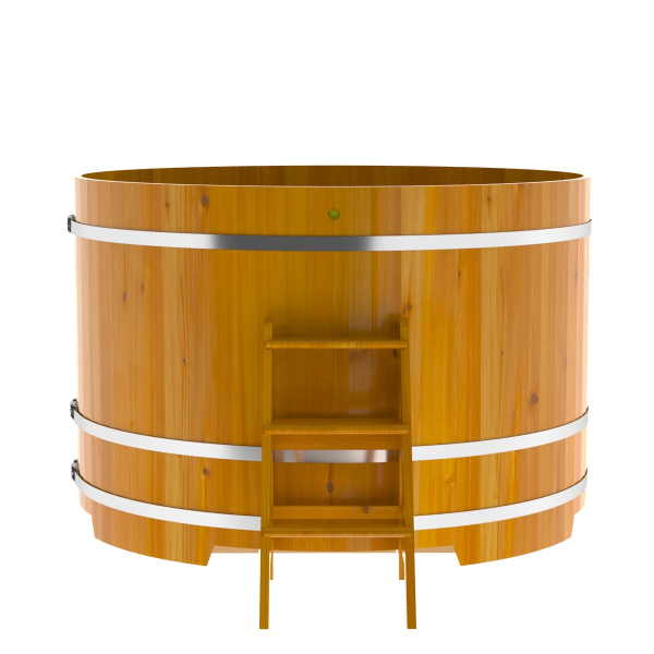 Купель Круглая Bentwood из натуральной лиственницы Рустик 2,0 х 2,0 х 1,2 м. Фото № 2