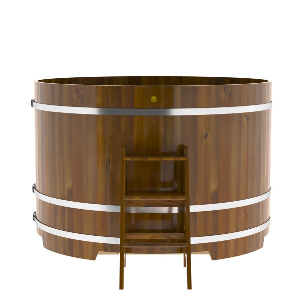 Купель Круглая Bentwood из морёной лиственницы Рустик 1,80 х 1,80 х 1,2 м. Фото № 5