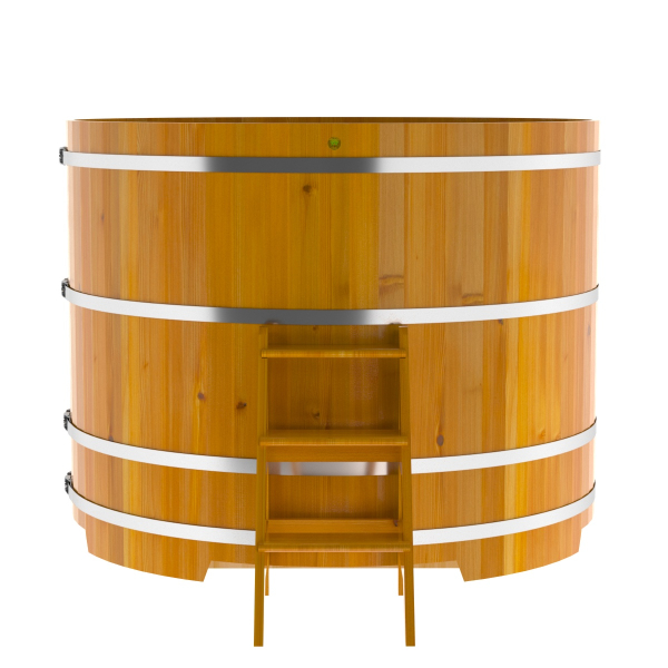 Купель Круглая Bentwood из натуральной лиственницы Рустик 2,0 х 2,0 х 1,4 м. Фото № 2