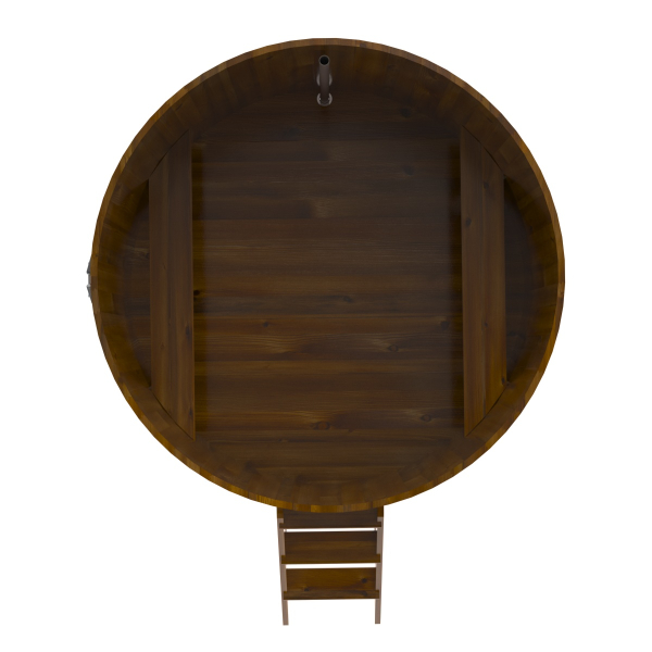 Купель Круглая Bentwood из морёной лиственницы Рустик 2,0 х 2,0 х 1,4 м. Фото № 3