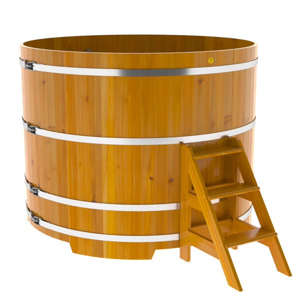 Купель Круглая Bentwood из натуральной лиственницы Рустик 2,0 х 2,0 х 1,4 м. Фото № 1