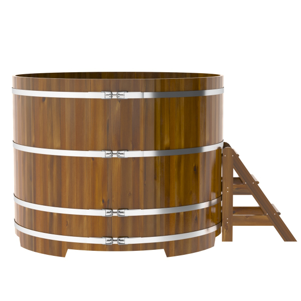 Купель Круглая Bentwood из морёной лиственницы Рустик 2,0 х 2,0 х 1,4 м. Фото № 5