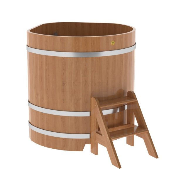 Купель угловая Bentwood из натурального дуба 1,03х1,03 Высота 1,1 м. Фото № 1