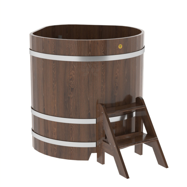 Купель угловая Bentwood из мореного дуба 1,03х1,03 Высота 1,1 м. Фото № 1