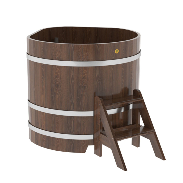 Купель угловая Bentwood из мореного дуба 1,03х1,03 Высота 1,0 м. Фото № 1
