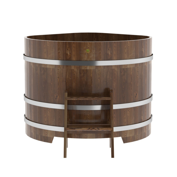 Купель угловая Bentwood из сращенных ламелей мореной лиственницы 1,19х1,19 Высота 1,0 м. Фото № 3