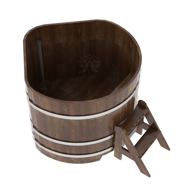 Купель угловая Bentwood из сращенных ламелей мореной лиственницы 1,19х1,19 Высота 1,0 м. Фото № 4