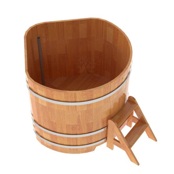 Купель угловая Bentwood из сращенных ламелей натуральной лиственницы 1,19х1,19 Высота 1,2 м. Фото № 4