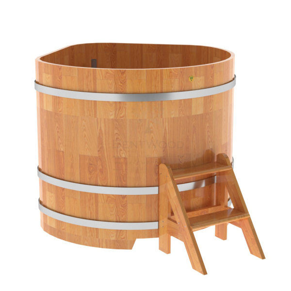 Купель угловая Bentwood из сращенных ламелей натуральной лиственницы 1,19х1,19 Высота 1,1 м. Фото № 1