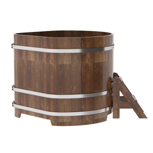 Купель угловая Bentwood из сращенных ламелей мореной лиственницы 1,19х1,19 Высота 1,1 м. Фото № 2