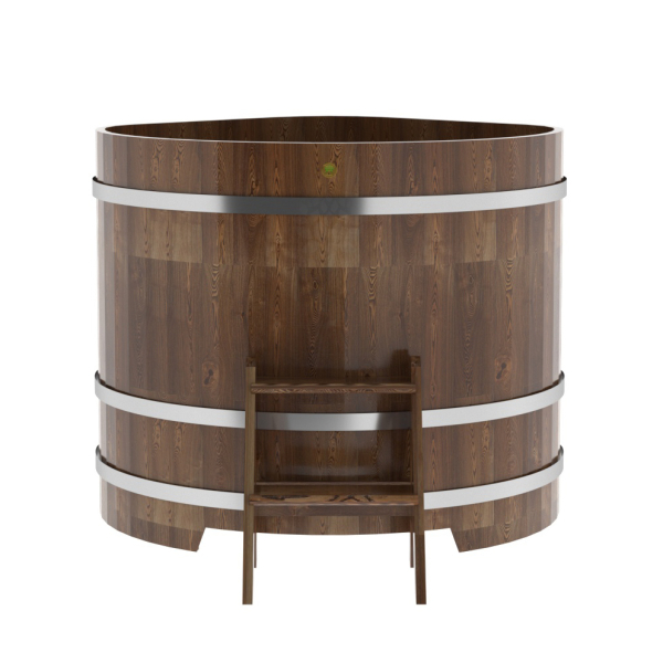 Купель угловая Bentwood из сращенных ламелей мореной лиственницы 1,19х1,19 Высота 1,1 м. Фото № 3