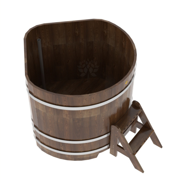 Купель угловая Bentwood из сращенных ламелей мореной лиственницы 1,19х1,19 Высота 1,1 м. Фото № 4