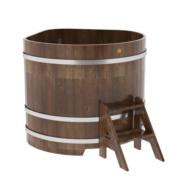 Купель угловая Bentwood из сращенных ламелей мореной лиственницы 1,19х1,19 Высота 1,1 м. Фото № 1