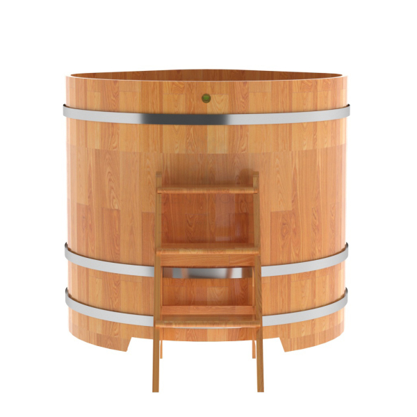 Купель угловая Bentwood из сращенных ламелей натуральной лиственницы 1,19х1,19 Высота 1,2 м. Фото № 2