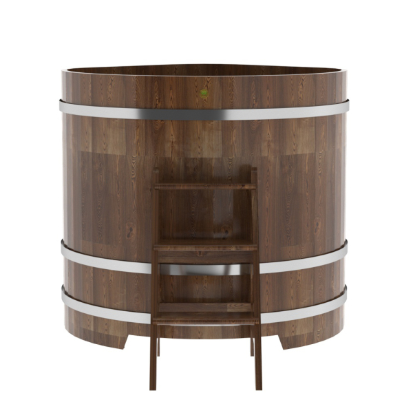 Купель угловая Bentwood из сращенных ламелей мореной лиственницы 1,19х1,19 Высота 1,2 м. Фото № 3