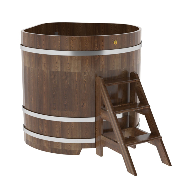 Купель угловая Bentwood из сращенных ламелей мореной лиственницы 1,19х1,19 Высота 1,2 м. Фото № 1
