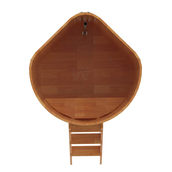 Купель угловая Bentwood из сращенных ламелей натуральной лиственницы 1,19х1,19 Высота 1,4 м. Фото № 5