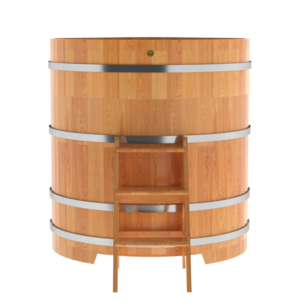 Купель угловая Bentwood из сращенных ламелей натуральной лиственницы 1,19х1,19 Высота 1,4 м. Фото № 4