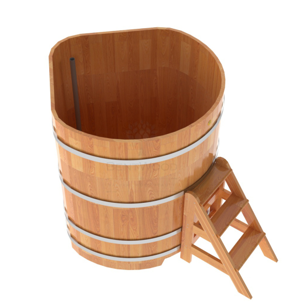 Купель угловая Bentwood из сращенных ламелей натуральной лиственницы 1,19х1,19 Высота 1,4 м. Фото № 3