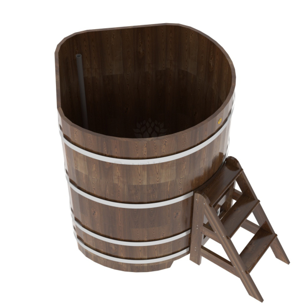 Купель угловая Bentwood из сращенных ламелей мореной лиственницы 1,19х1,19 Высота 1,4 м. Фото № 4