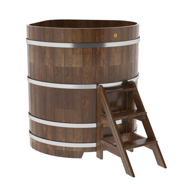 Купель угловая Bentwood из сращенных ламелей мореной лиственницы 1,19х1,19 Высота 1,4 м. Фото № 1