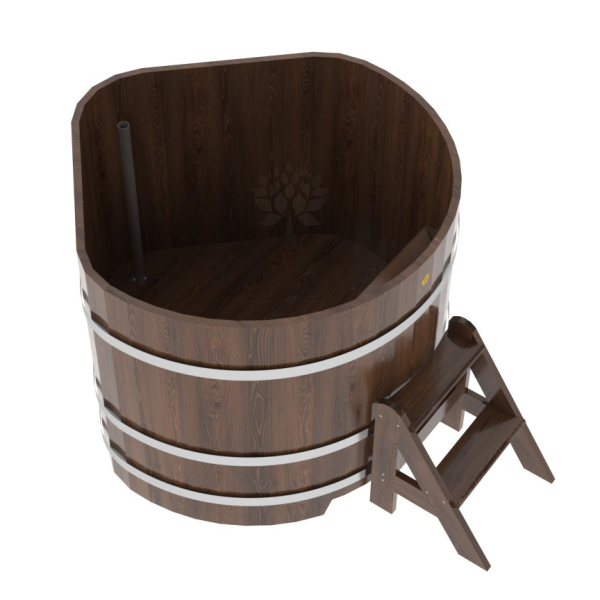 Купель угловая Bentwood из мореного дуба 1,19х1,19 Высота 1,0 м. Фото № 3