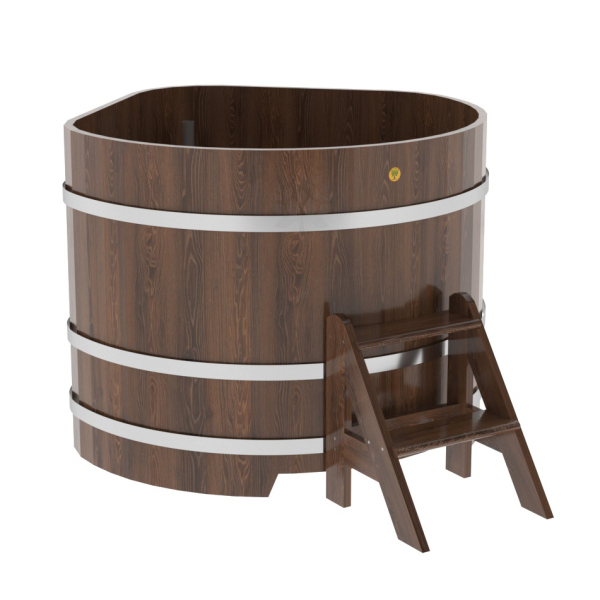 Купель угловая Bentwood из мореного дуба 1,19х1,19 Высота 1,0 м. Фото № 1
