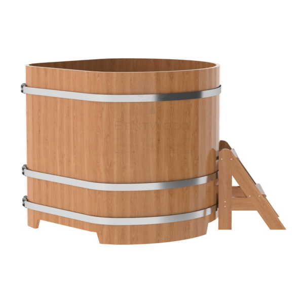 Купель угловая Bentwood из натурального дуба 1,19х1,19 Высота 1,1 м. Фото № 3