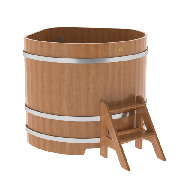 Купель угловая Bentwood из натурального дуба 1,19х1,19 Высота 1,1 м. Фото № 1