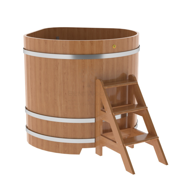 Купель угловая Bentwood из натурального дуба 1,19х1,19 Высота 1,2 м. Фото № 1