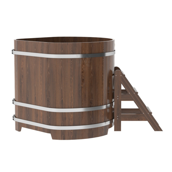 Купель угловая Bentwood из мореного дуба 1,19х1,19 Высота 1,2 м. Фото № 4