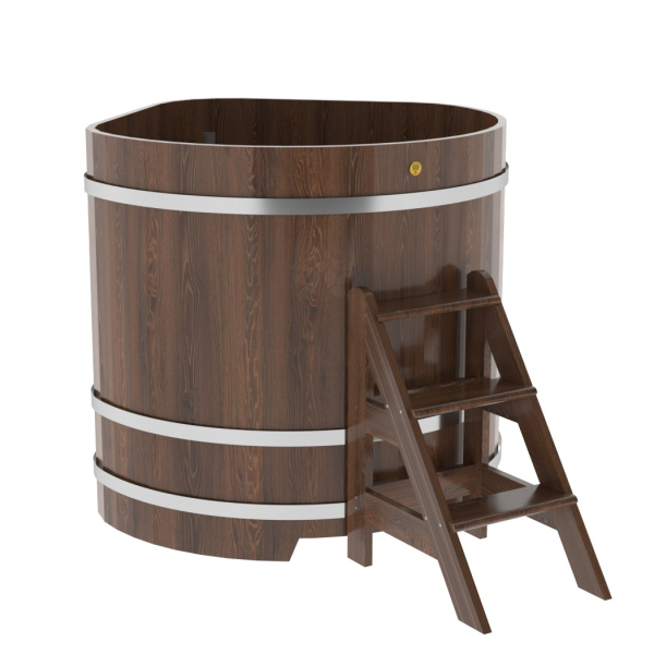 Купель угловая Bentwood из мореного дуба 1,19х1,19 Высота 1,2 м. Фото № 1
