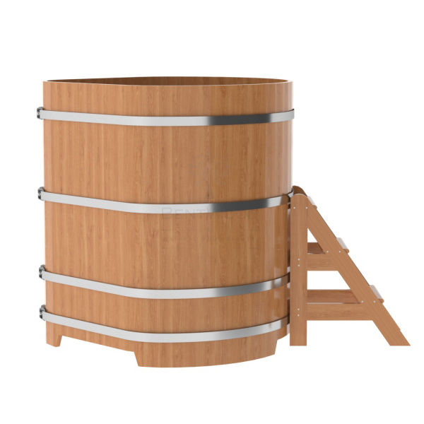 Купель угловая Bentwood из натурального дуба 1,19х1,19 Высота 1,4 м. Фото № 3
