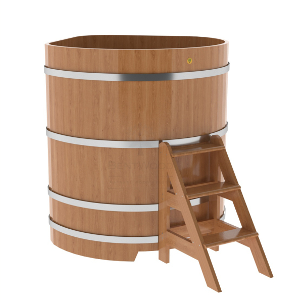 Купель угловая Bentwood из натурального дуба 1,19х1,19 Высота 1,4 м. Фото № 1