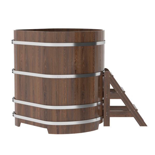 Купель угловая Bentwood из мореного дуба 1,19х1,19 Высота 1,4 м. Фото № 2