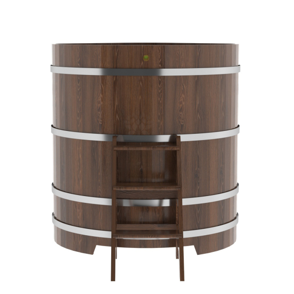 Купель угловая Bentwood из мореного дуба 1,19х1,19 Высота 1,4 м. Фото № 4