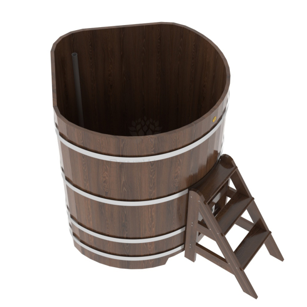 Купель угловая Bentwood из мореного дуба 1,19х1,19 Высота 1,4 м. Фото № 3